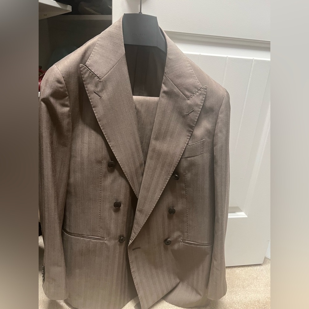 Suitsupply Tan Double-Breasted blazer